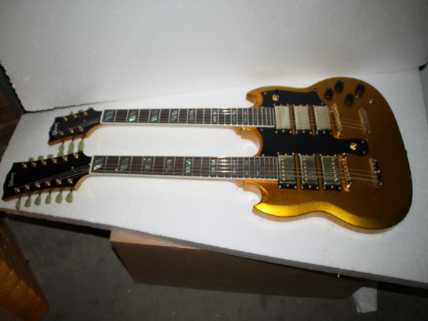Guitarra SG double neck + case + pedal